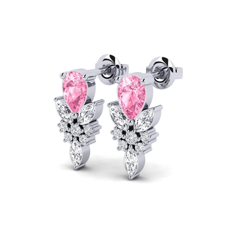 Saphir Rose Boucle d'oreille femme Levitha