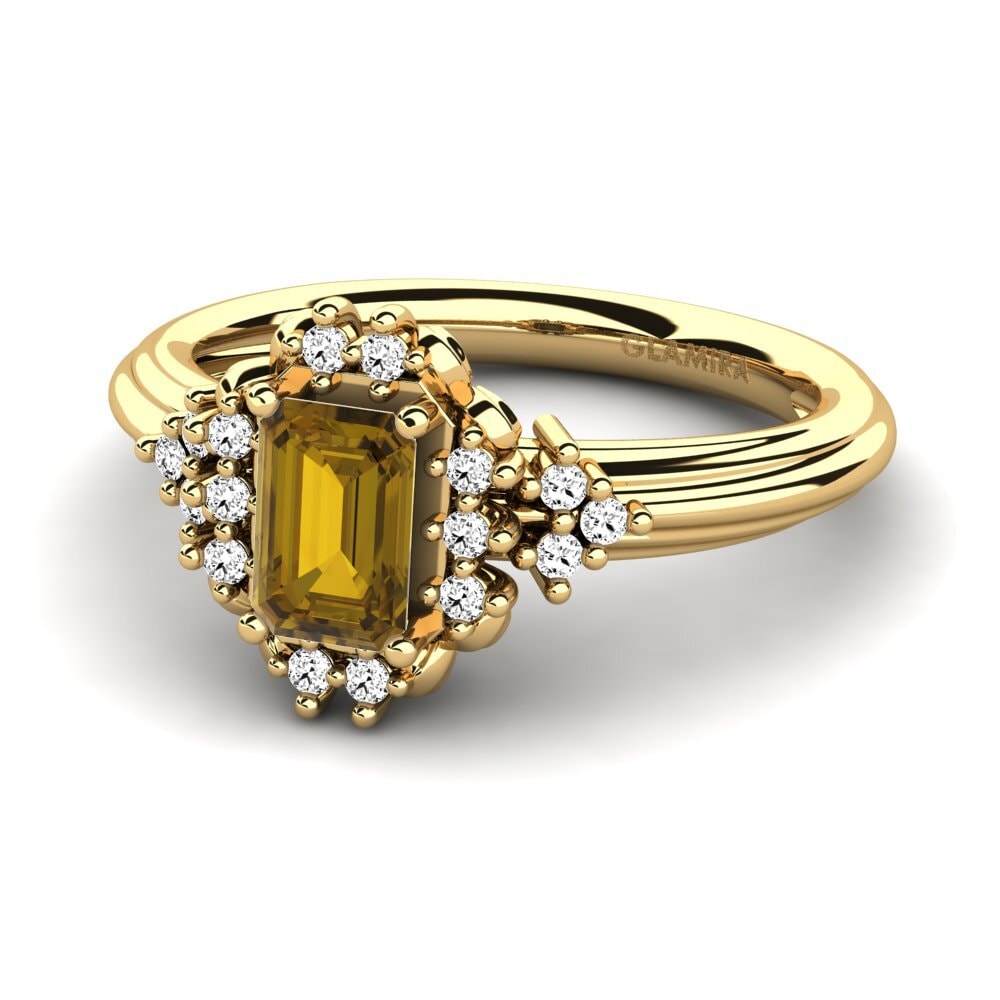 Circón Marrón Anillo de compromiso Obtuse