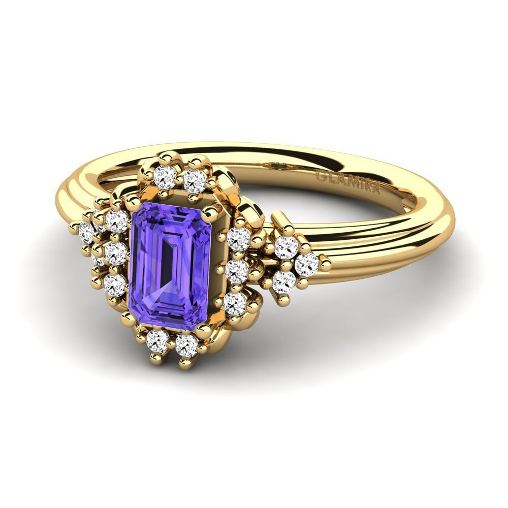 Tanzanite Engagement Ring Obtuse
