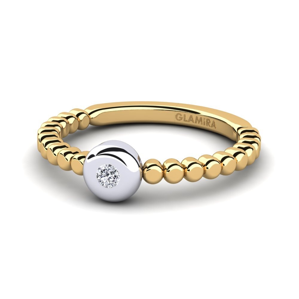 14ct Yellow & White Gold Lab Grown Diamond Ring Lexina