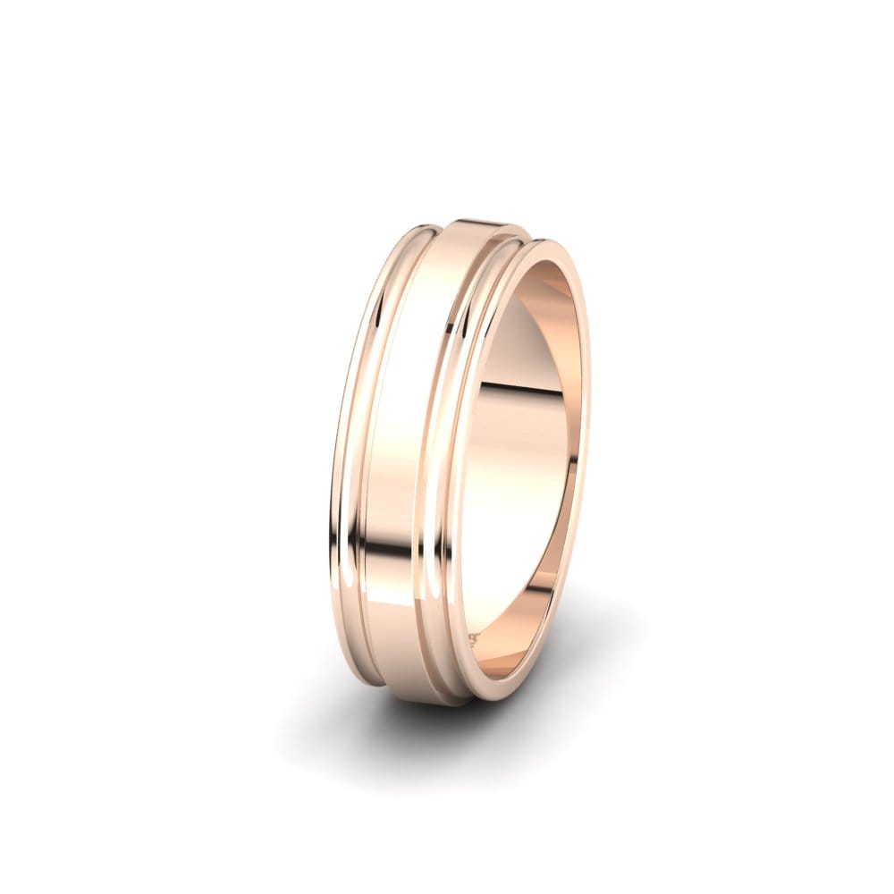 18k Rose Gold Men's Wedding Ring Embrace Wonder
