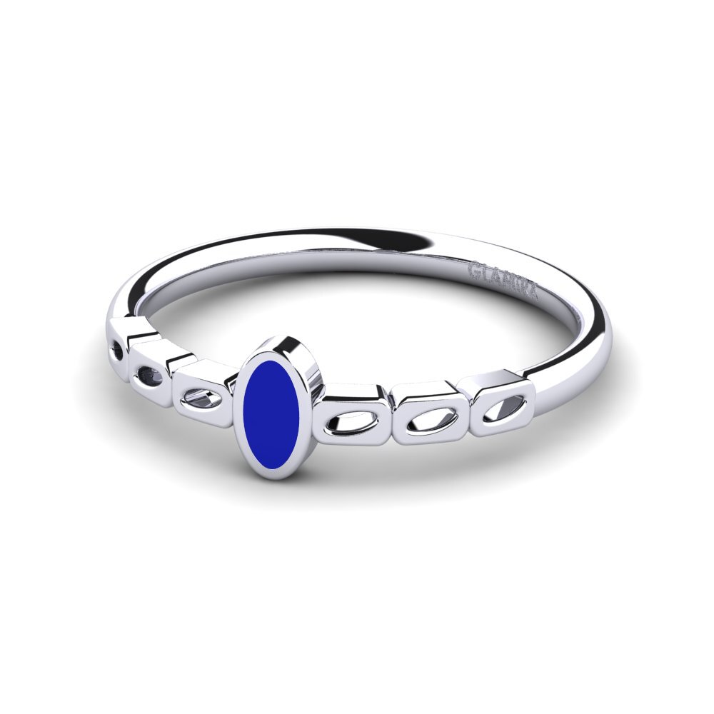 White Silver Ring Libbien