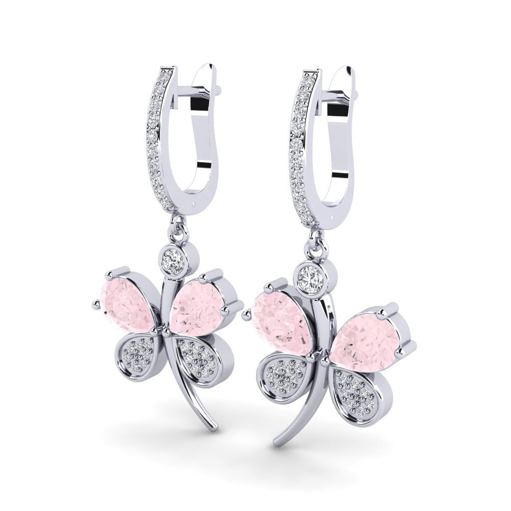 Rose Quartz Women's Earring Libellule