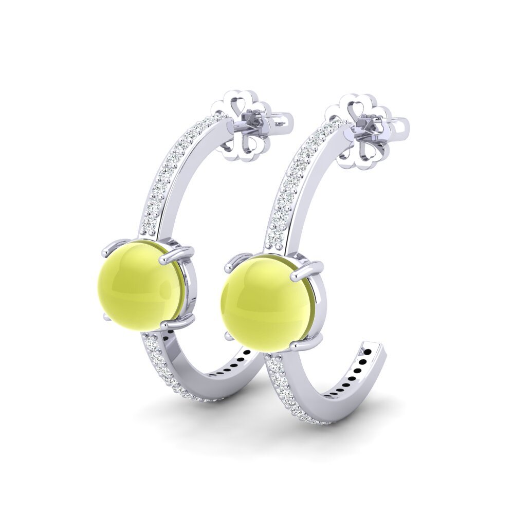 Cabochon Lemon Topaz Women's Earring Libentina