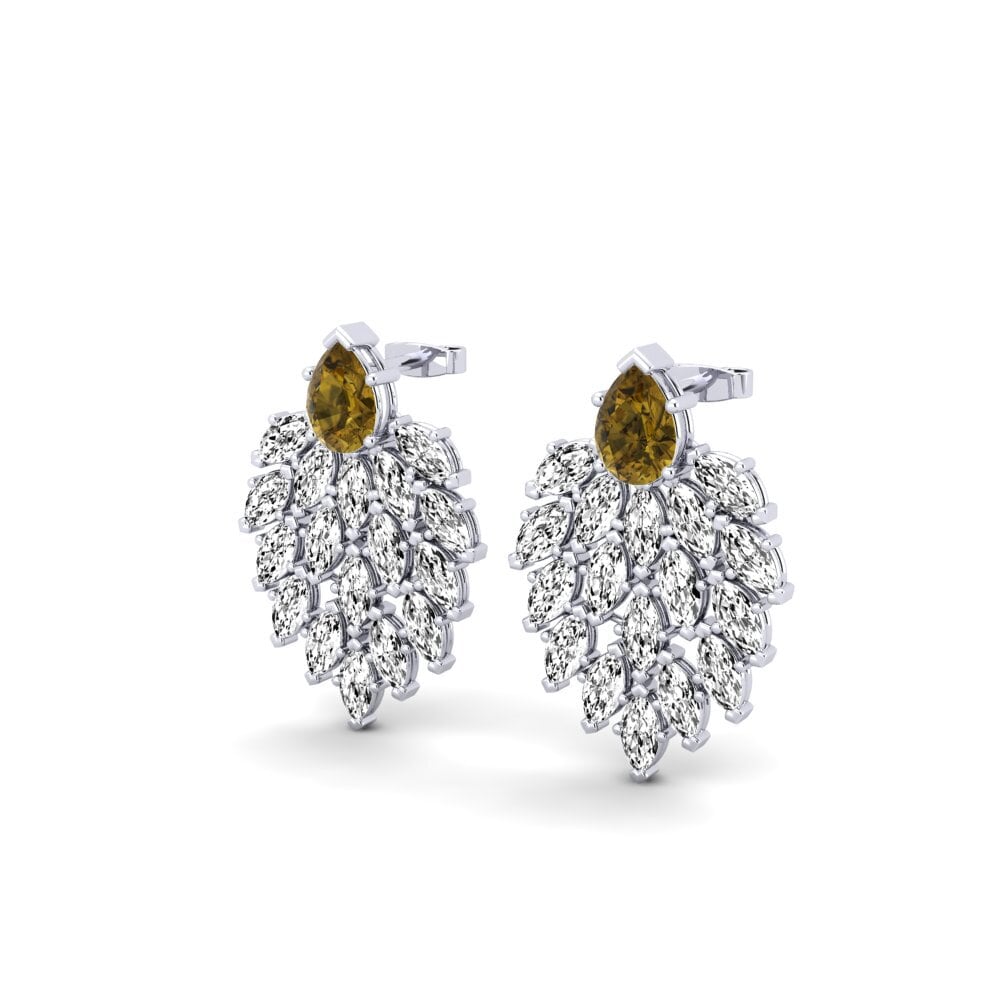 Đá Zircon Nâu Bông tai nữ Lices