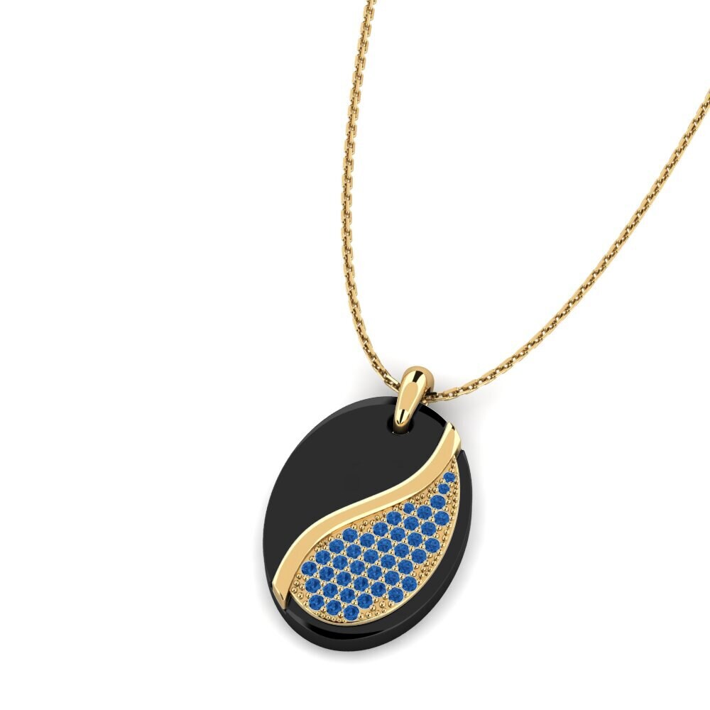 Circonita Azul Oscuro Colgante de Mujer Lieselotte