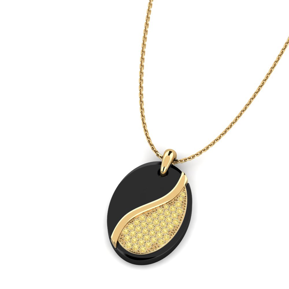 Diamante Amarillo Colgante de Mujer Lieselotte