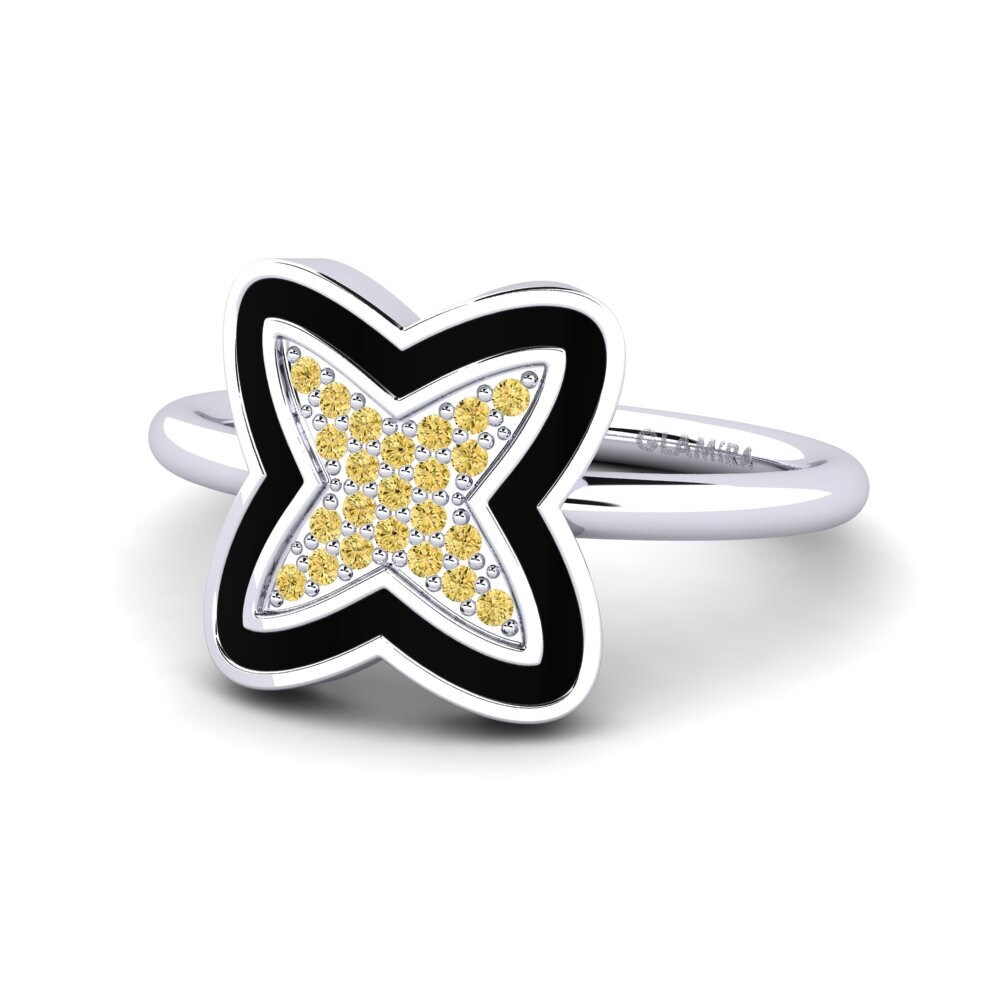 Diamante Amarillo Anillo Lieu