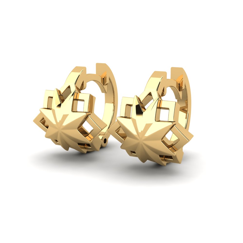 9k Oro Amarillo Pendientes Lightnova