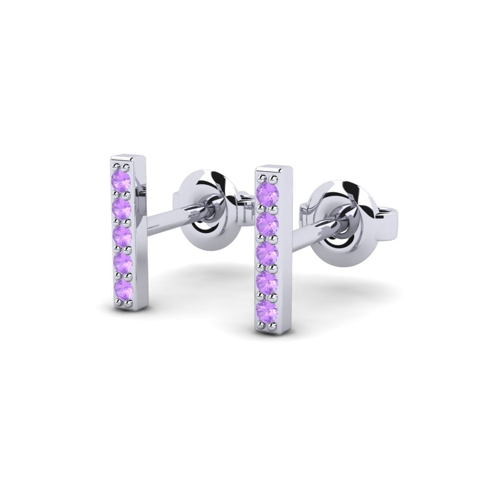Weißgold 750 Amethyst Damen ohrring Lijocht