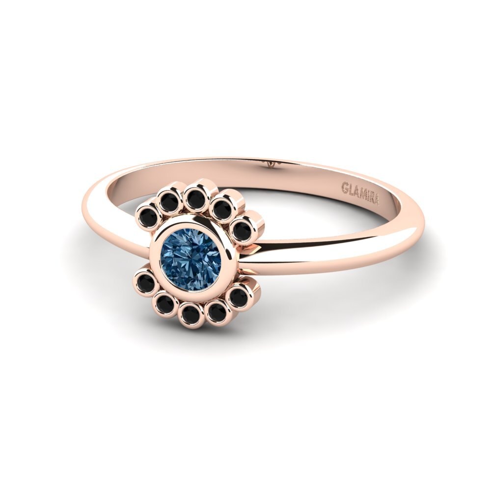 Diamante Azul Anillo de compromiso Liliar