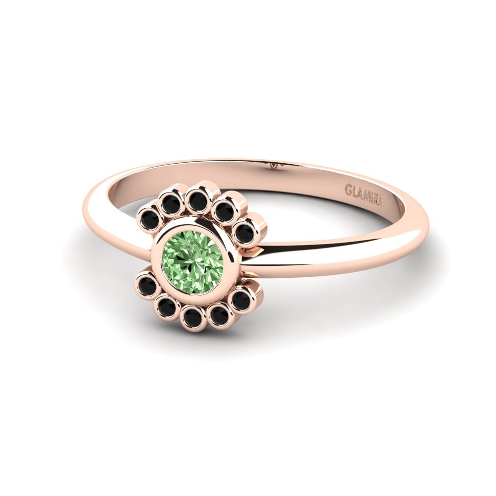 Diamante Verde Anillo de compromiso Liliar