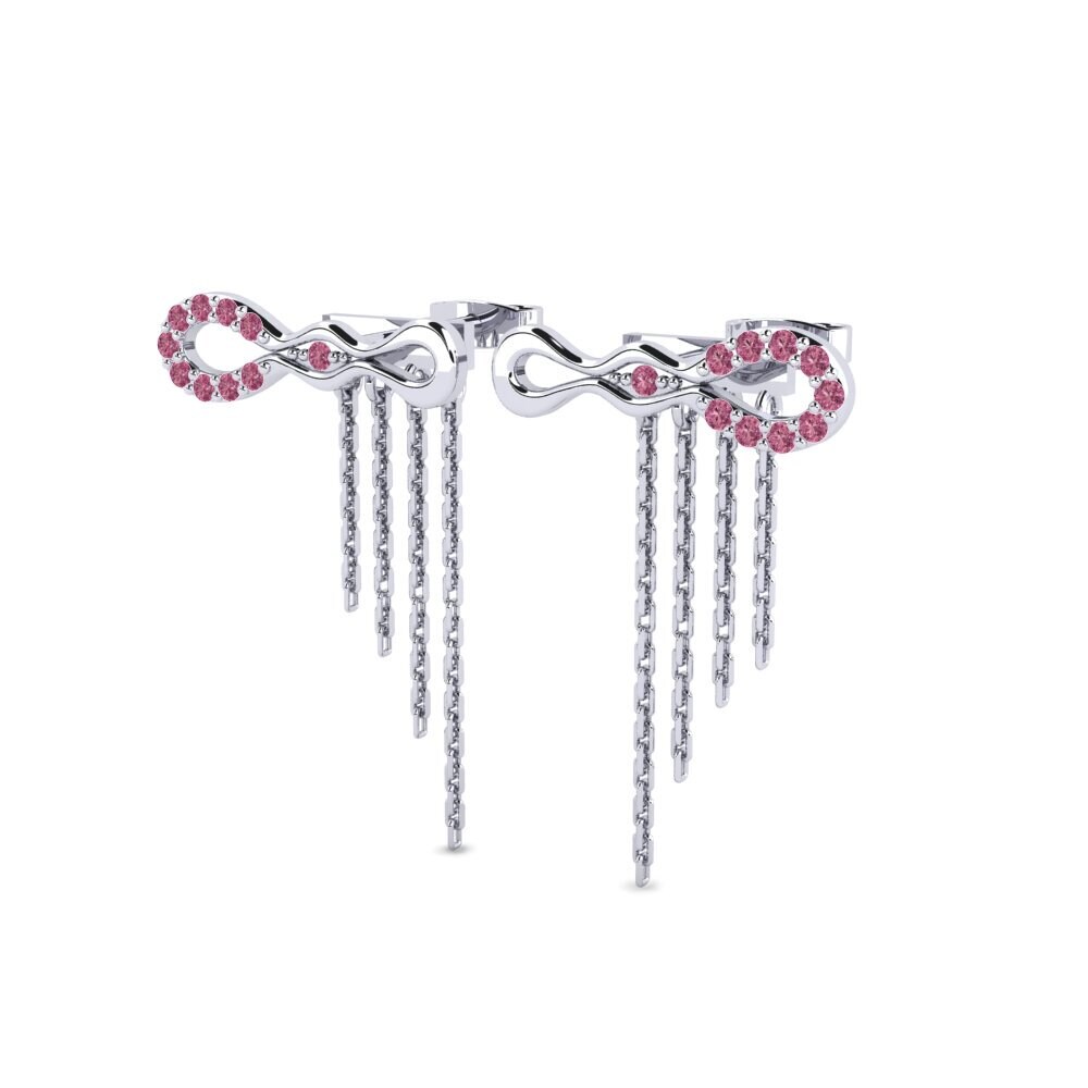 Plata 925 Granate Rhodolite Pendiente de mujer Lilijaj