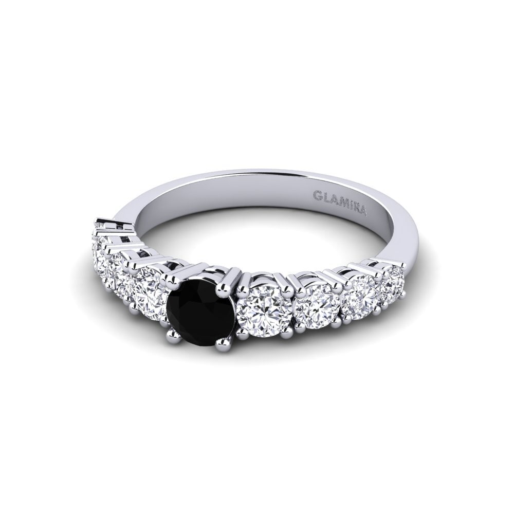 Black Diamond Engagement Ring Lilyanna