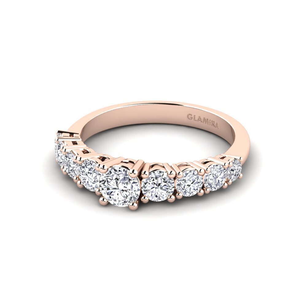 14k Oro Rosa Anillo de compromiso Lilyanna