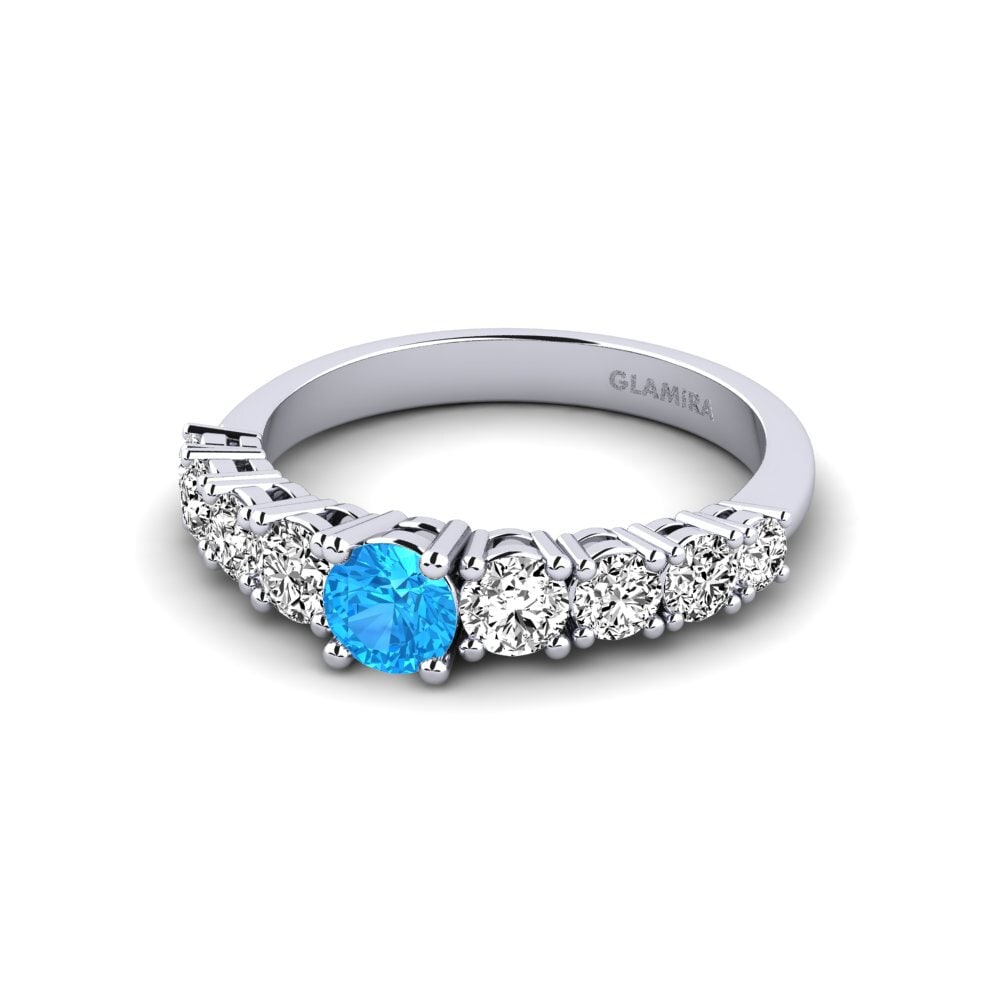 藍托帕石 訂婚戒指 Lilyanna