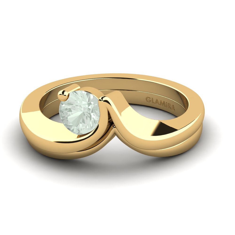 Grüner Amethyst Verlobungsring Lindsey