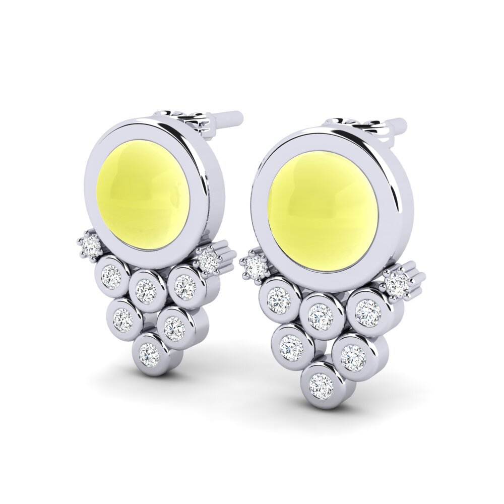 Cabochon Lemon Topaz Women's Earring Linka