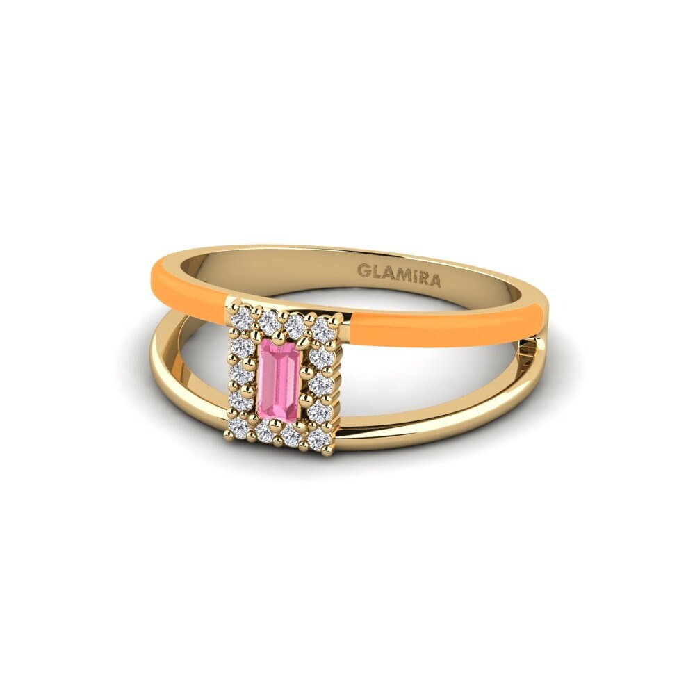 Rosa Saphir Ring Linksma