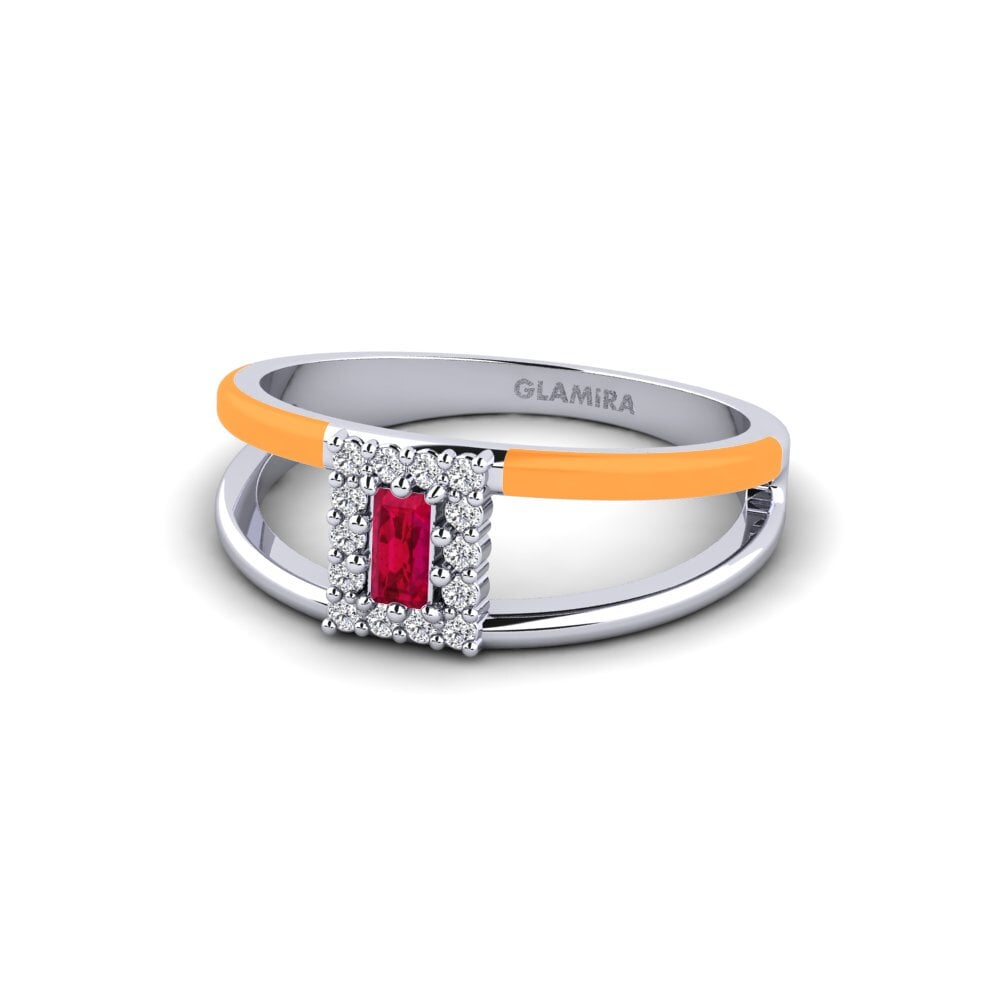 Weiß-Silber Ring Linksma