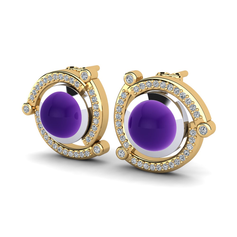 14ct Yellow & White Gold Women's Earring Linnora