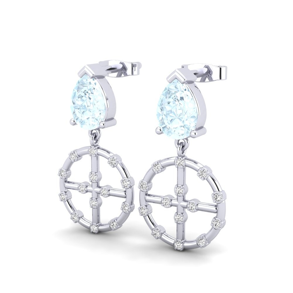 Aigue-marine Boucle d'oreille femme Linusy