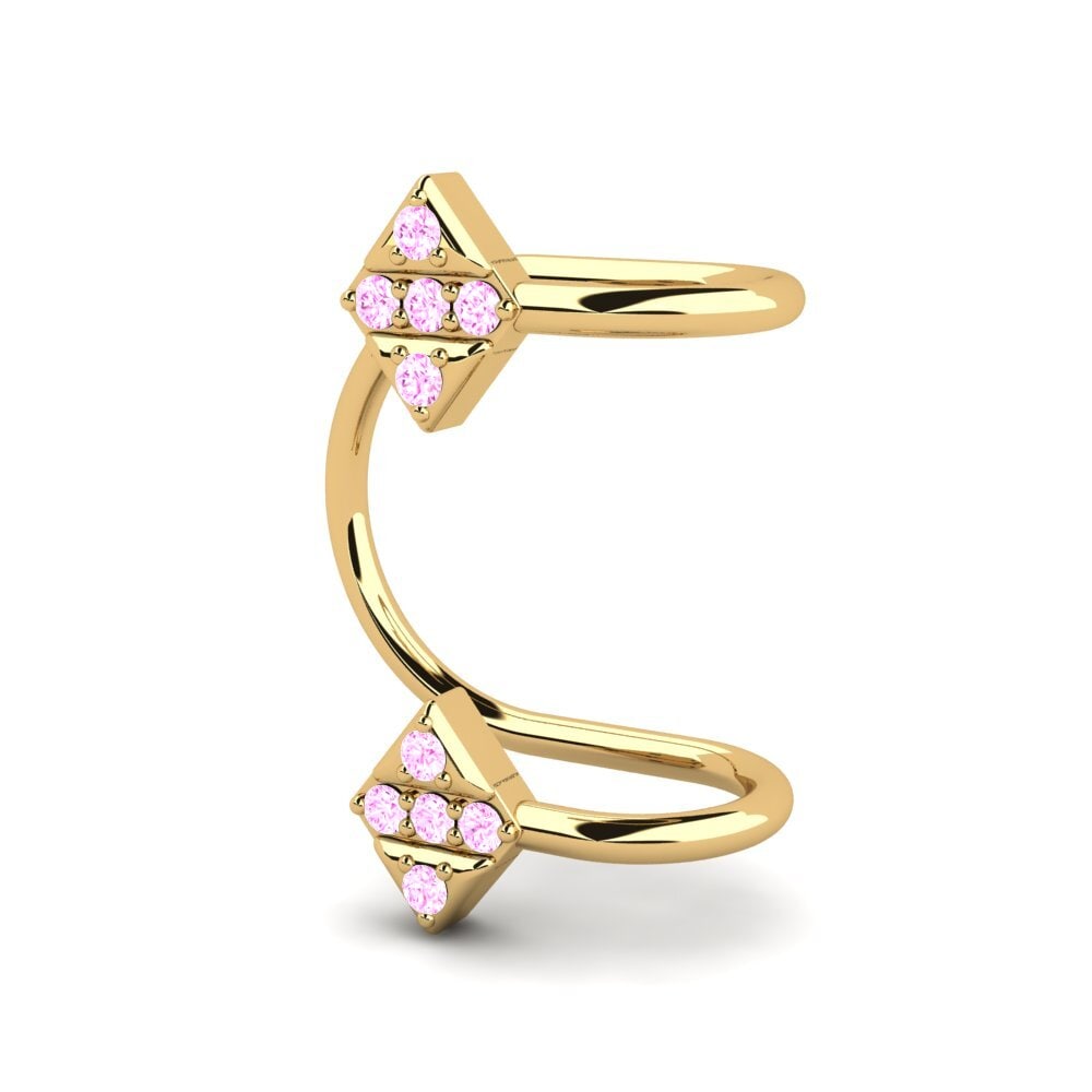 Saphir Rose Boucle d'oreille femme Lisenby
