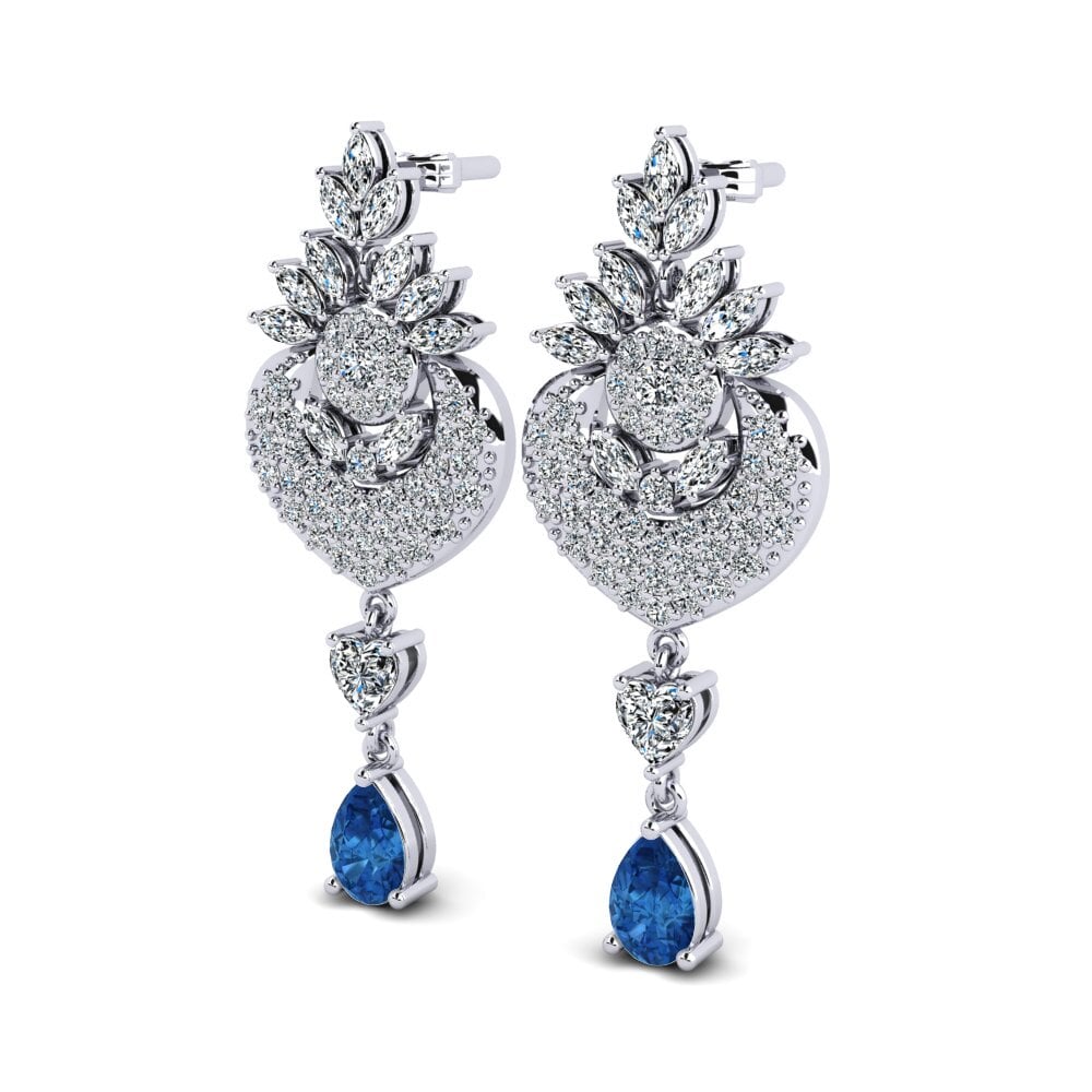 Dark Blue Zirconia Earring Lisette
