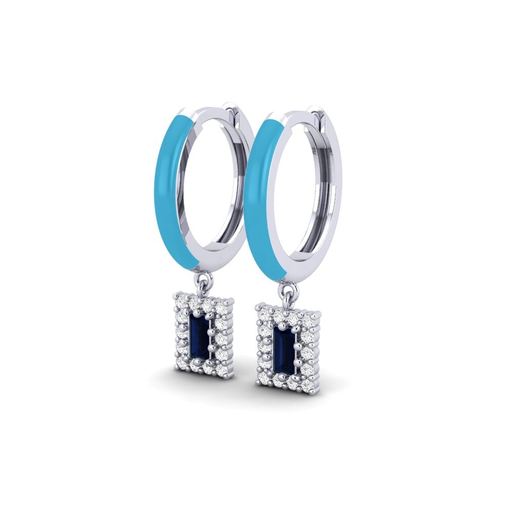 9ct White Gold Women's Earring Lismore