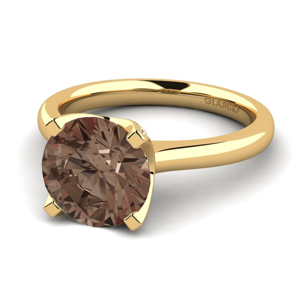 Smoky Quartz Engagement Ring Litzy 3.0 crt