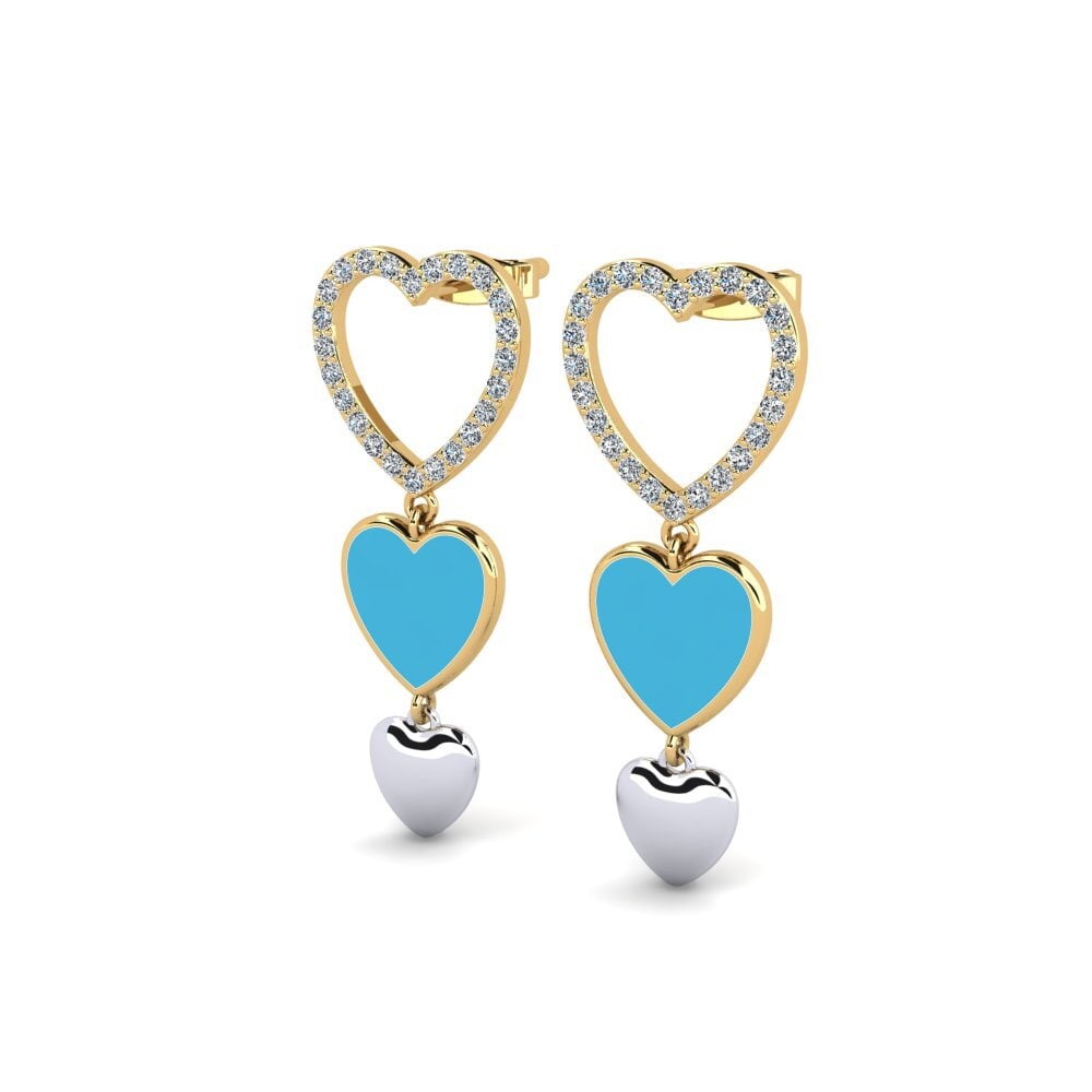 14ct Yellow & White Gold Women's Earring Livy