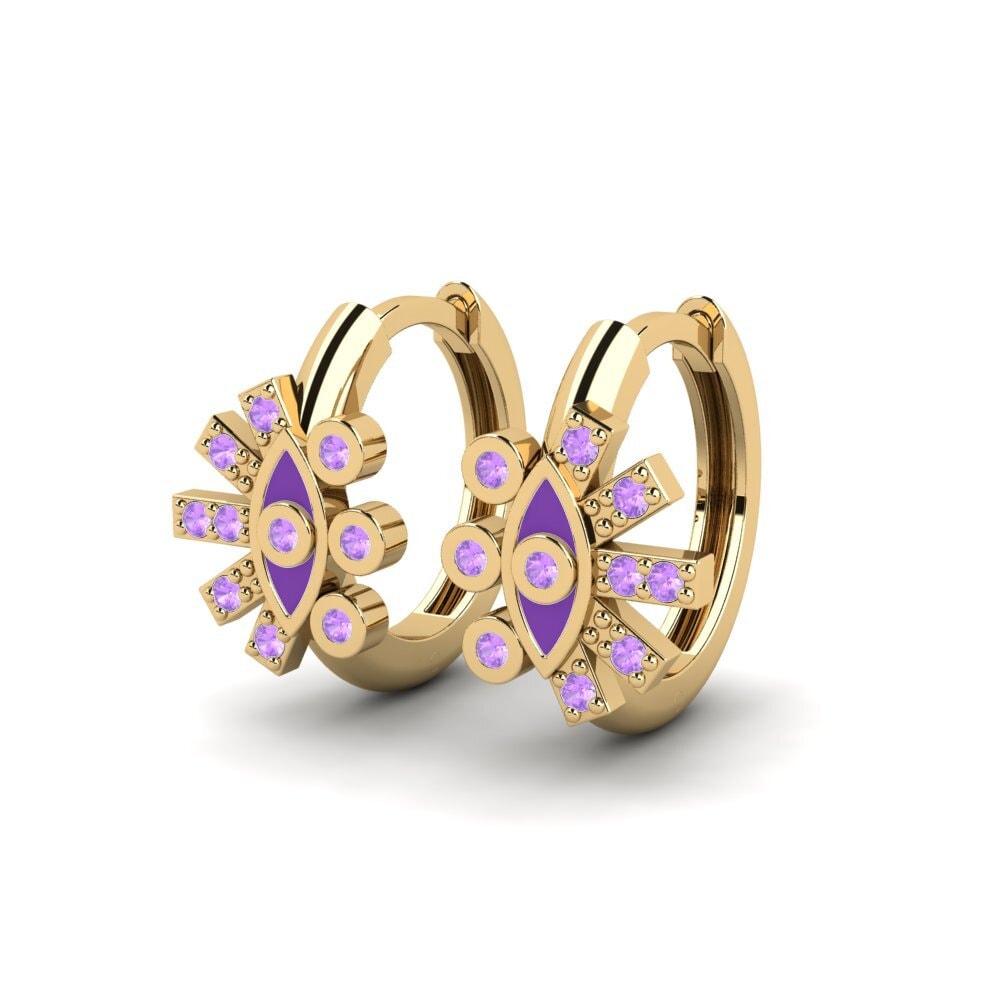 Améthyste Boucle d'oreille femme Liyaen