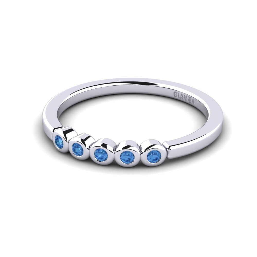 Circonita Azul Oscuro Anillo Lizzette