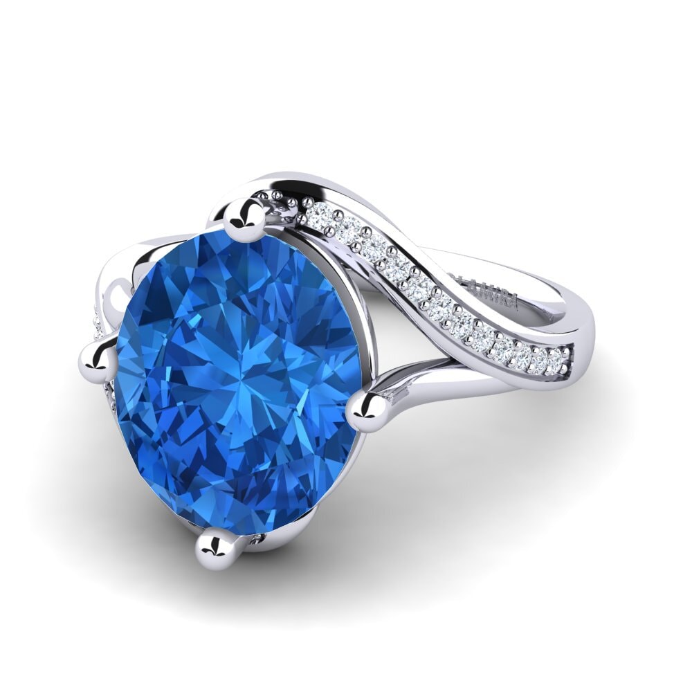 Dark Blue Zirconia Ring Loagen