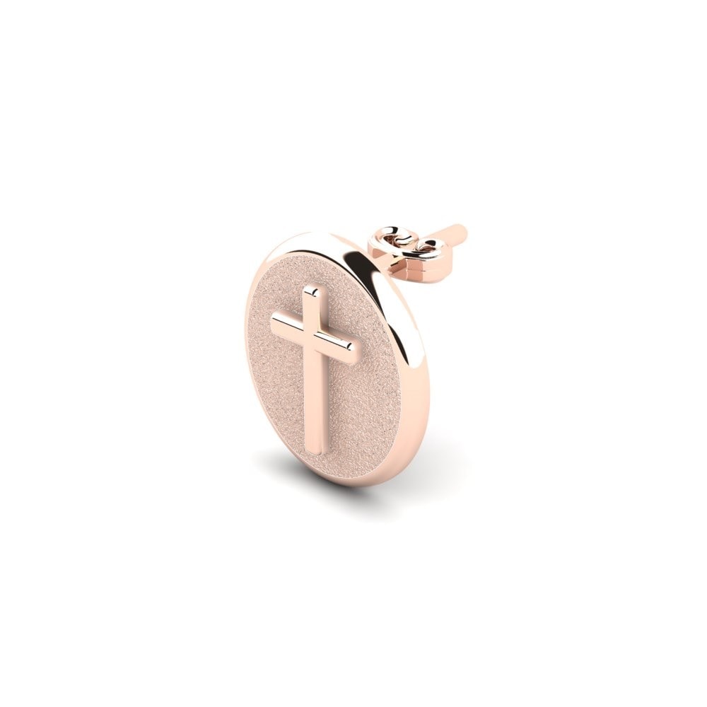 14ct Rose Gold Men's Earring Lobrec