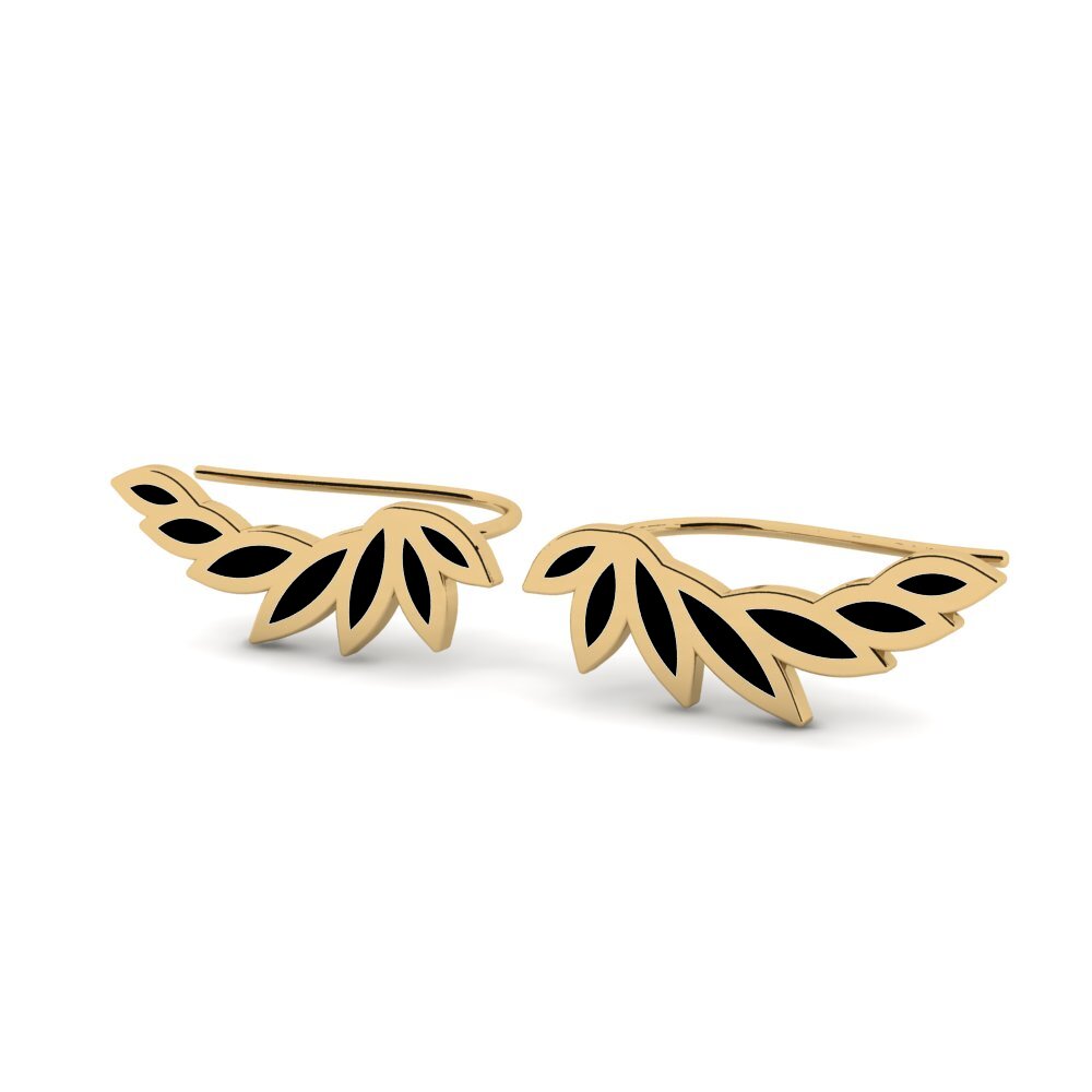9k Oro Amarillo Pendientes Loce