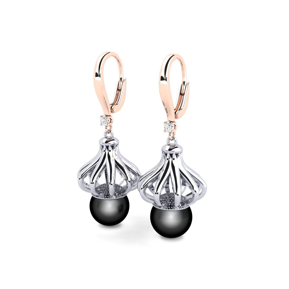 14ct Rose / White Gold Women's Earring Logeable