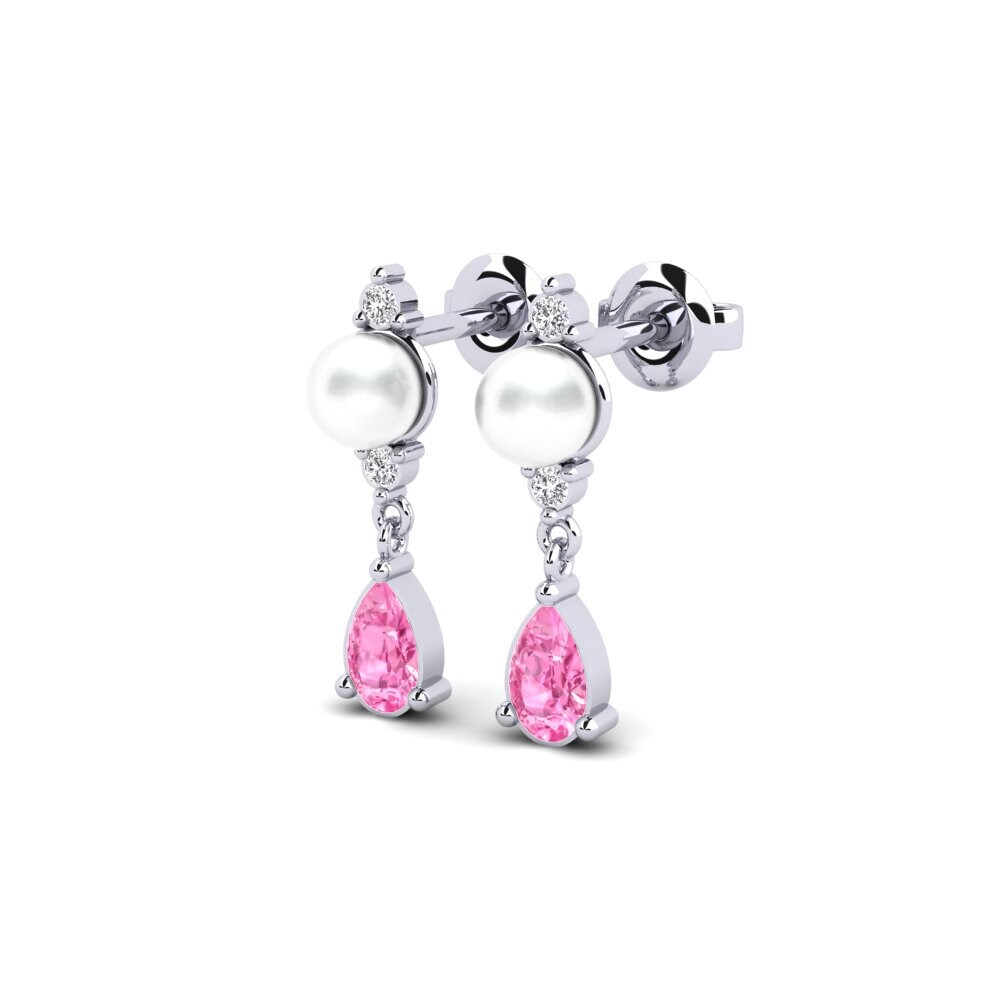 Saphir Rose Boucle d'oreille femme Loirevalley