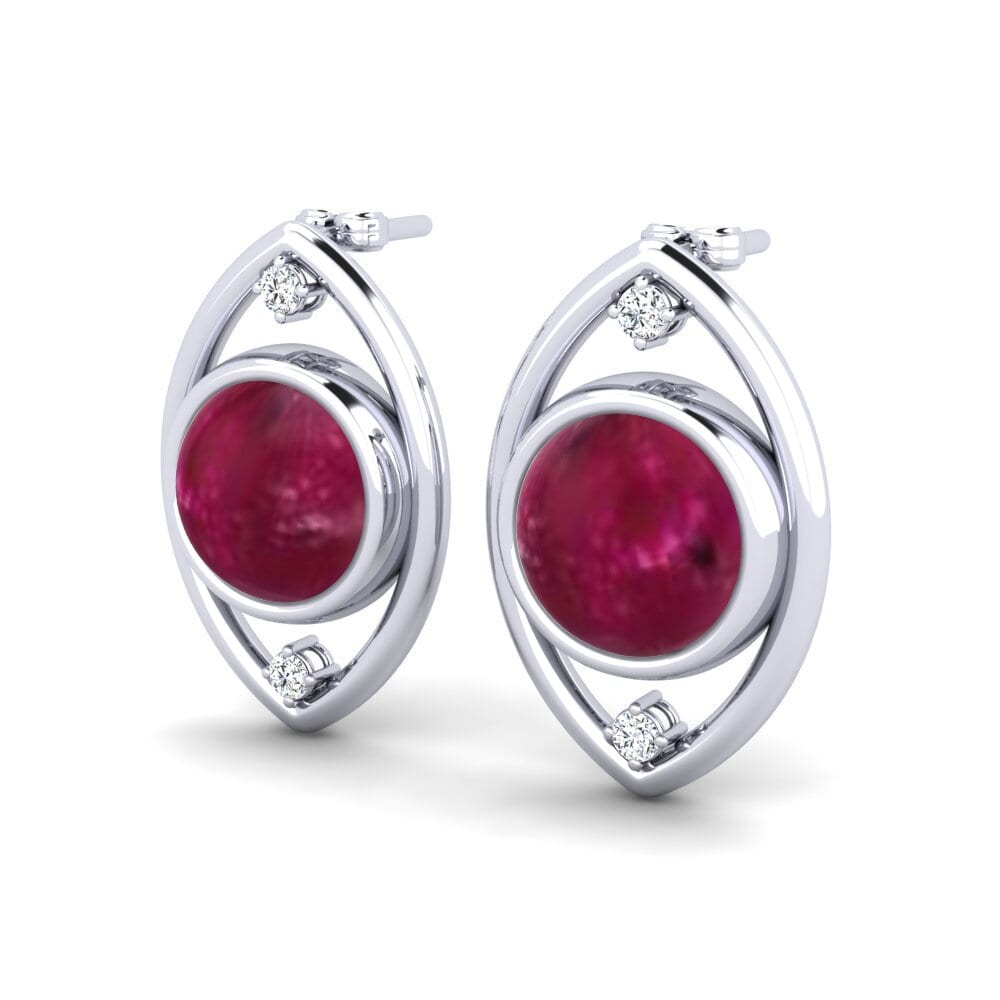 Cabochon Ruby Women's Earring Lolicia