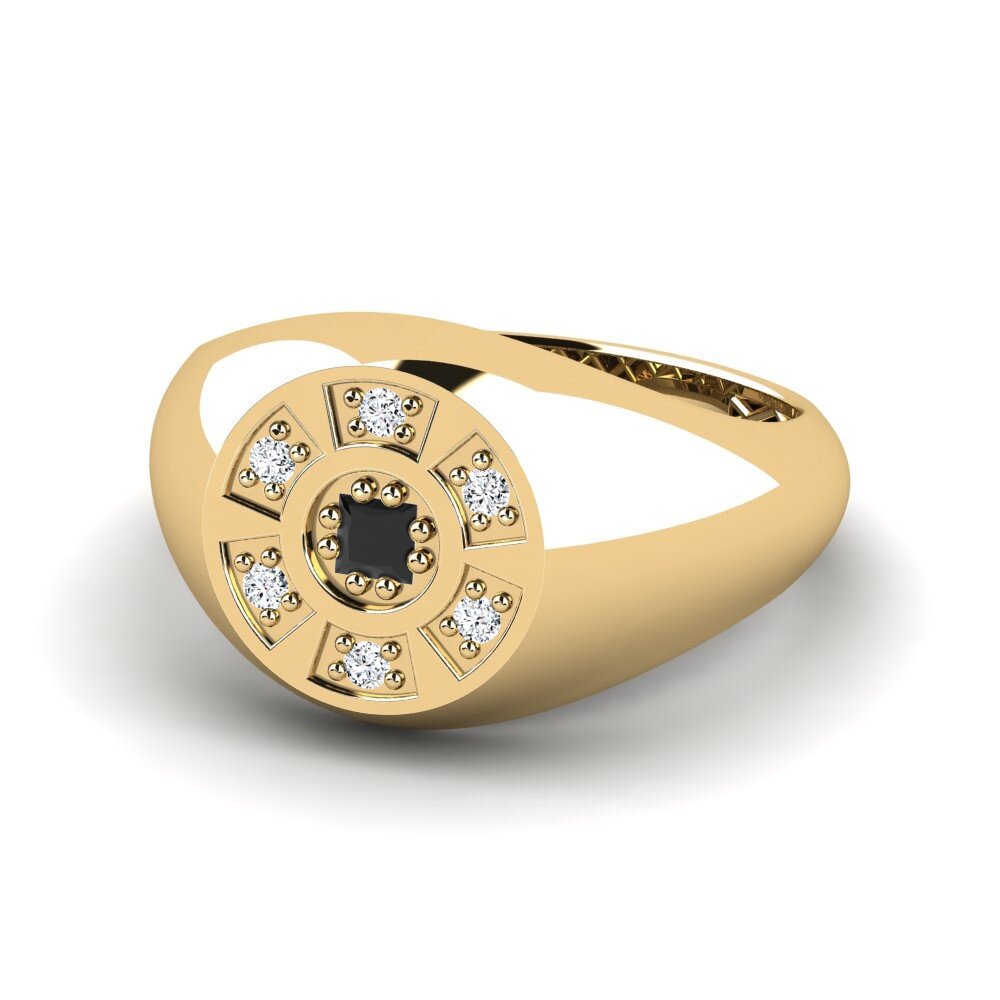 Zafiro negro Anillo meñique Loluto