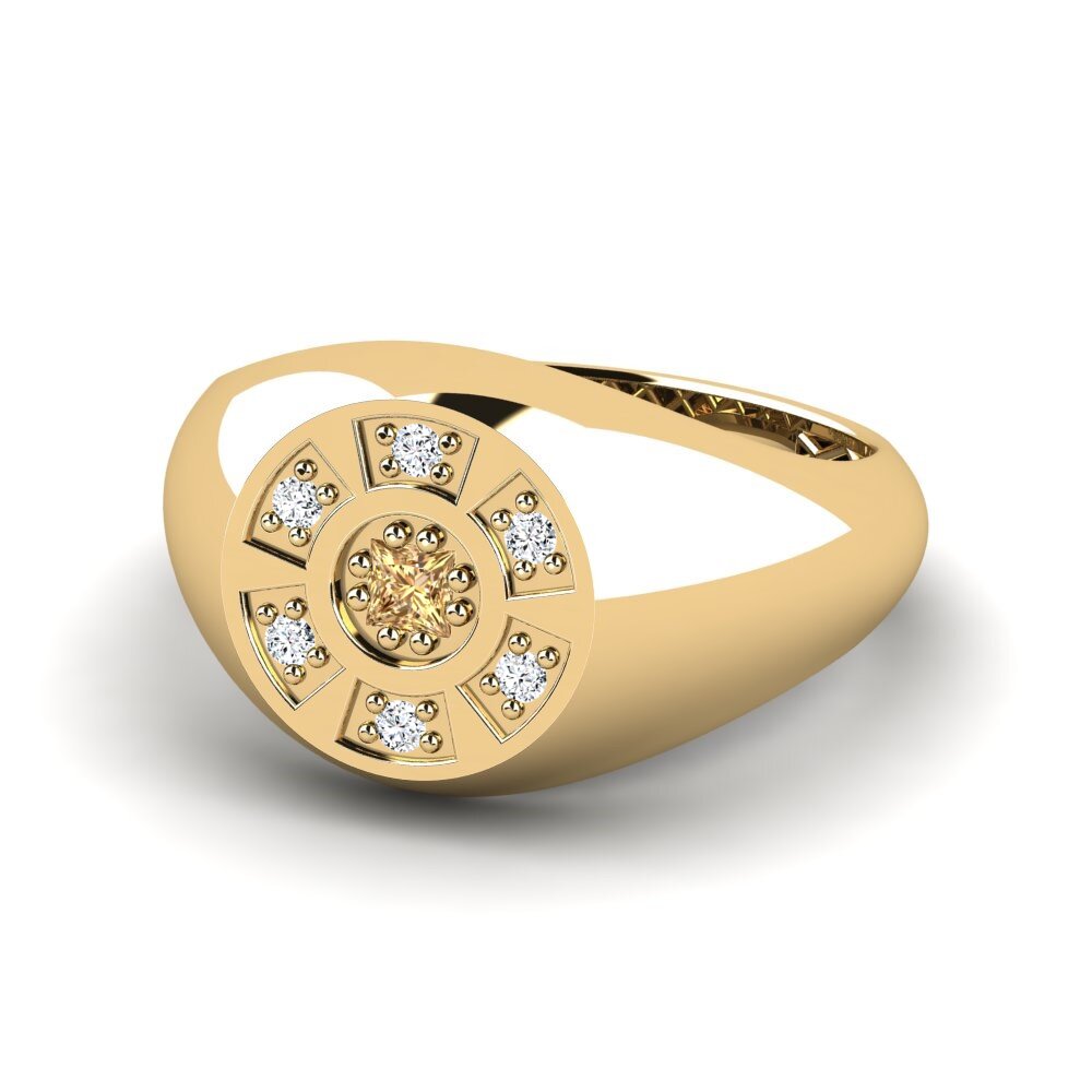 Brown Diamond Pinky Ring Loluto