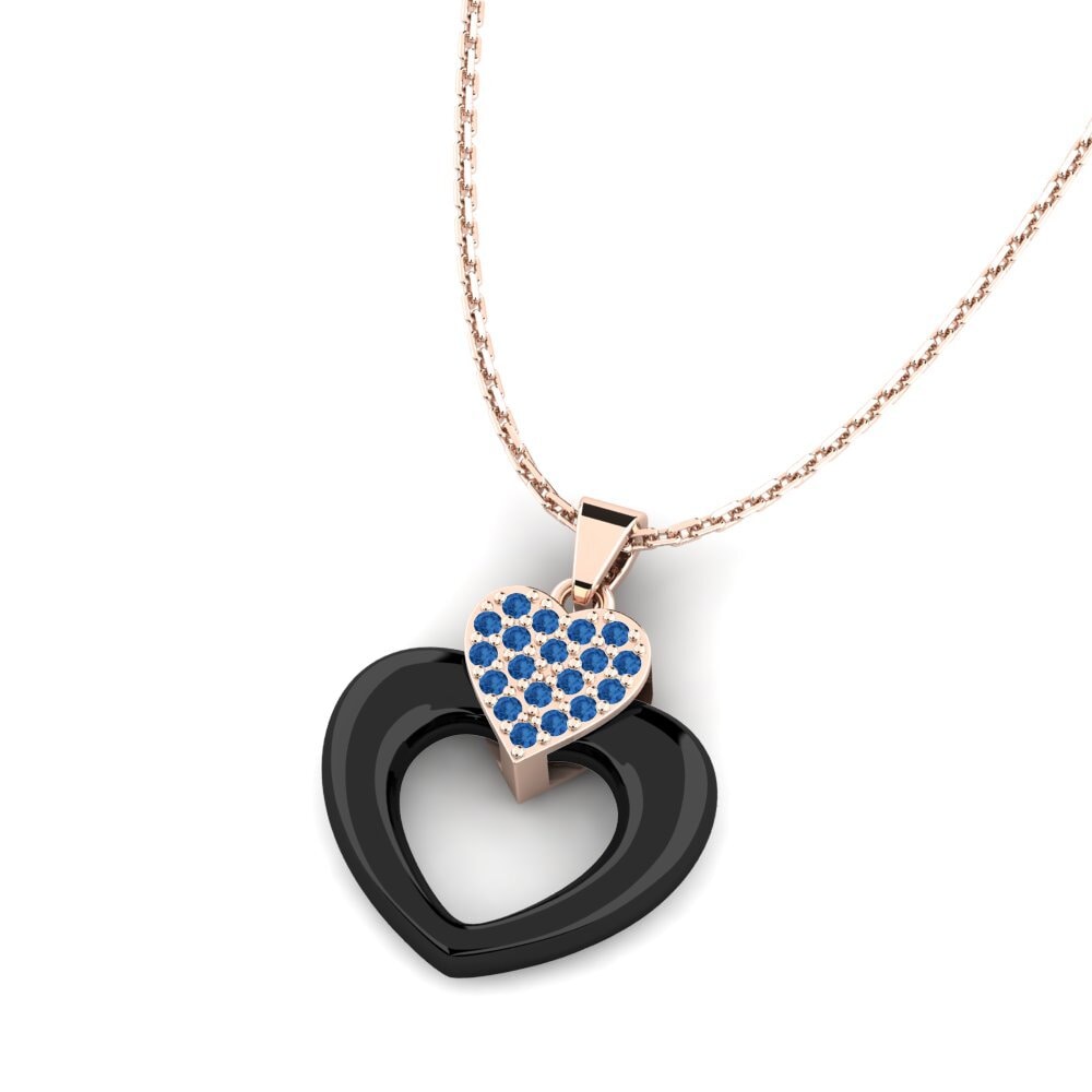 Circonita Azul Oscuro Colgante de Mujer Londa