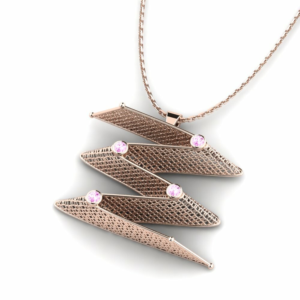 Roze Saffier Dames Hanger Lonny