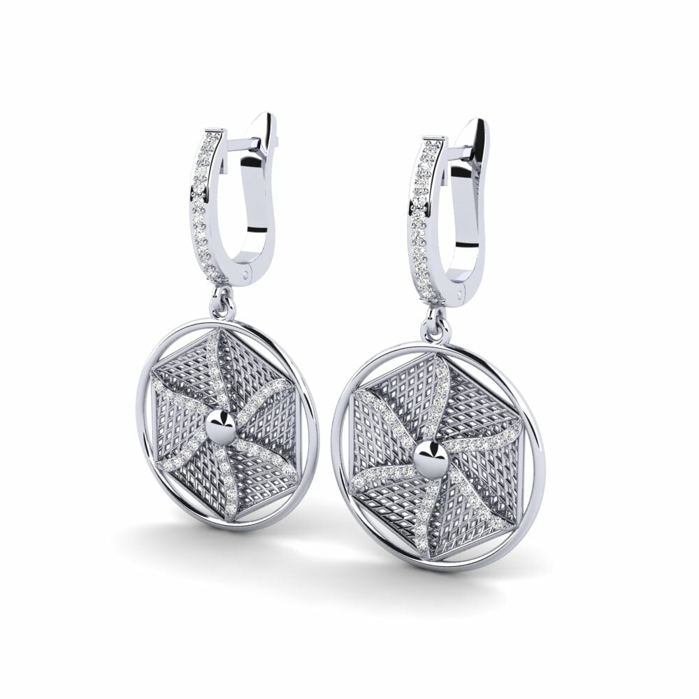 Moissanite Boucle d'oreille femme Lora