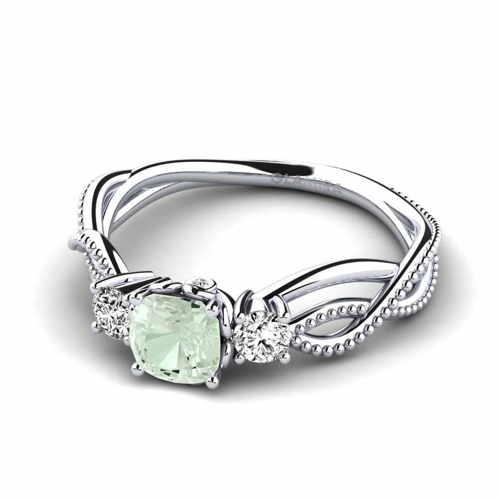 Green Amethyst Engagement Ring Lordecita