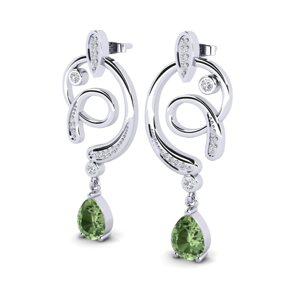 Pera Zafiro Verde Pendiente de mujer Lore