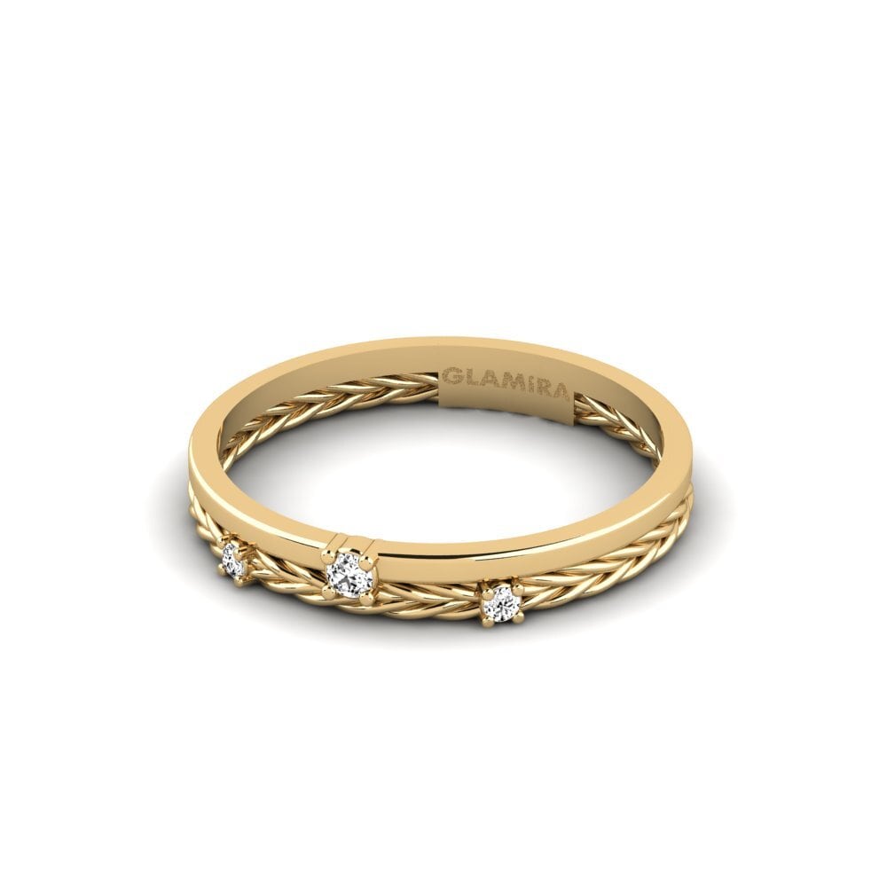 14ct Yellow Gold Moissanite Ring Lorenz
