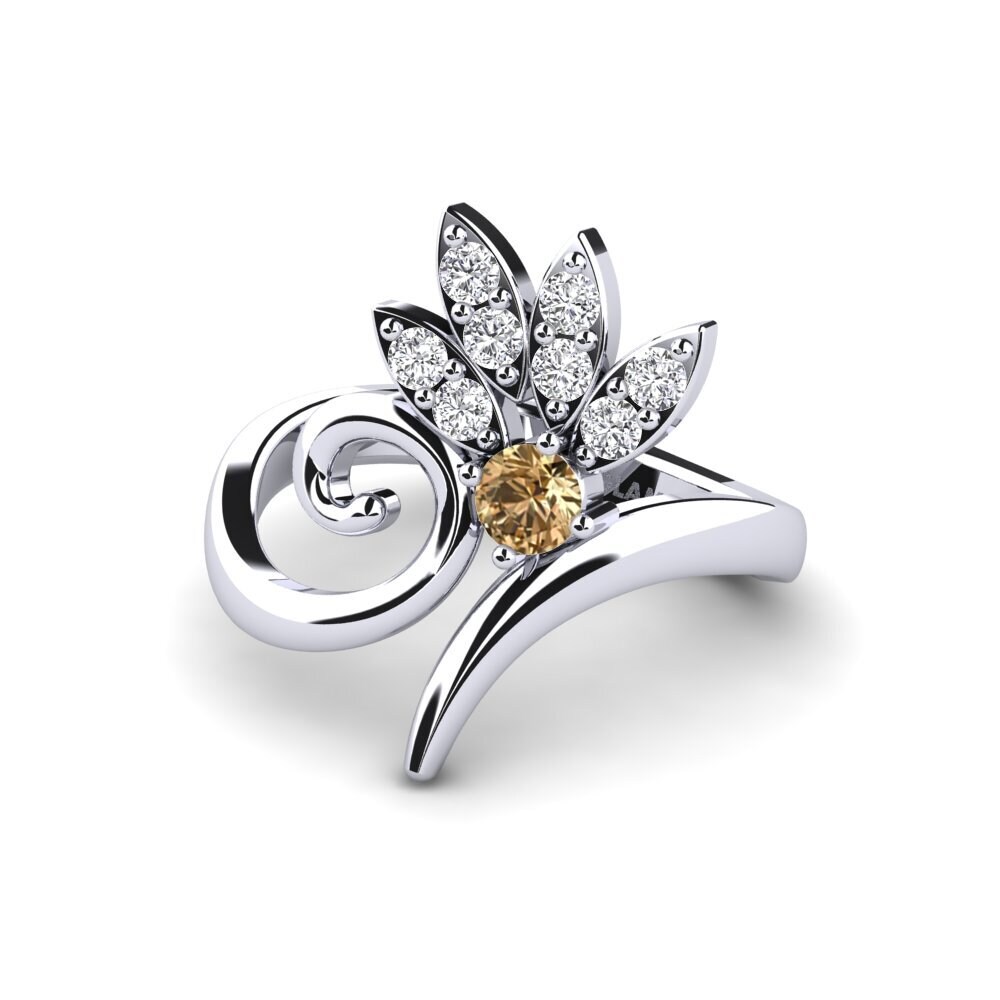 Diamante café Anillo Loriann