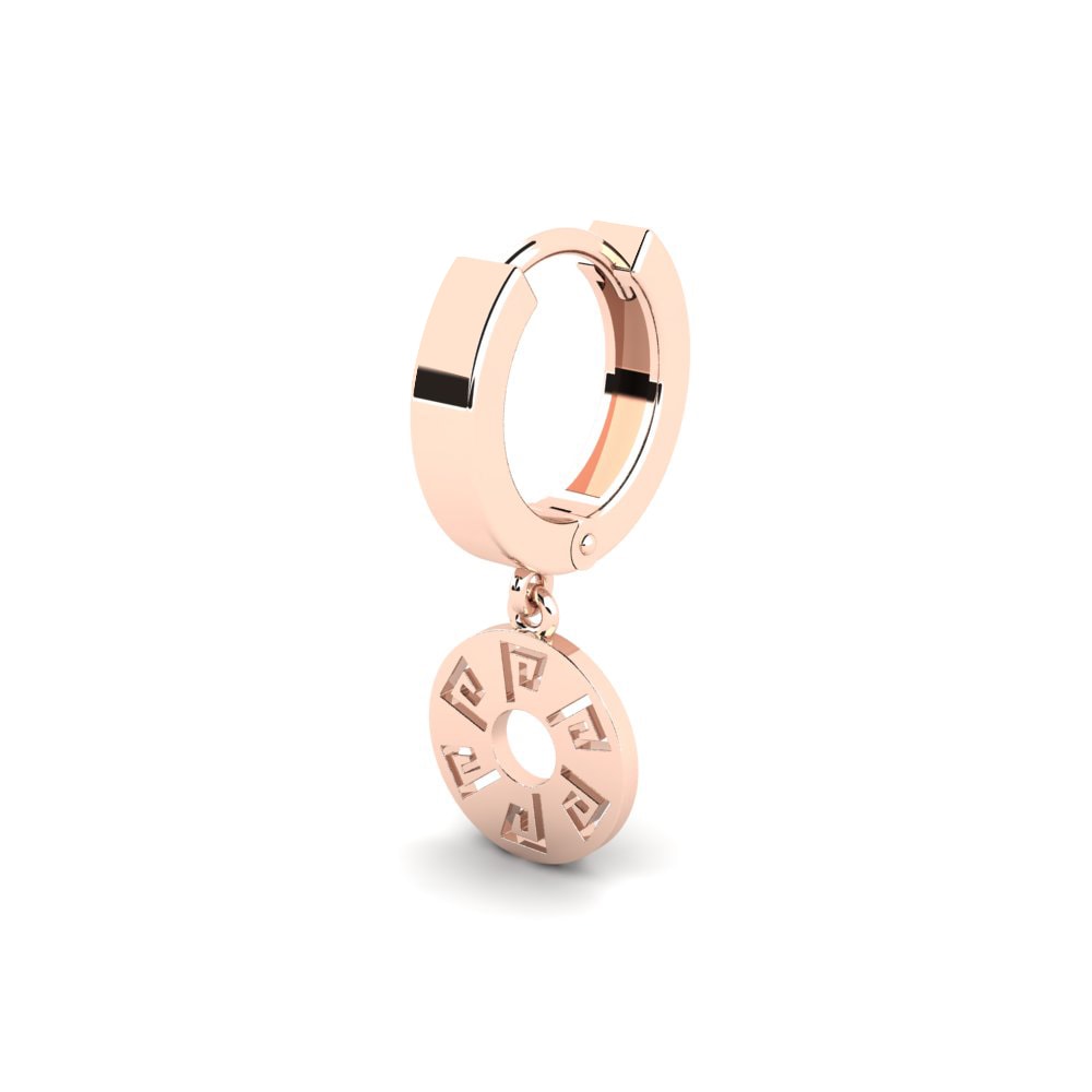 14ct Rose Gold Men's Earring Loruser