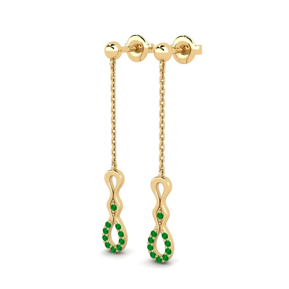 Émeraude Boucle d'oreille femme Lostran